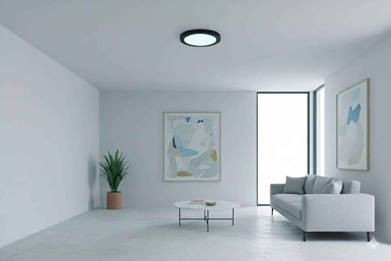 Plafon LED Superficie Redondo Negro 25W CCT Seleccionable Ø300 mm