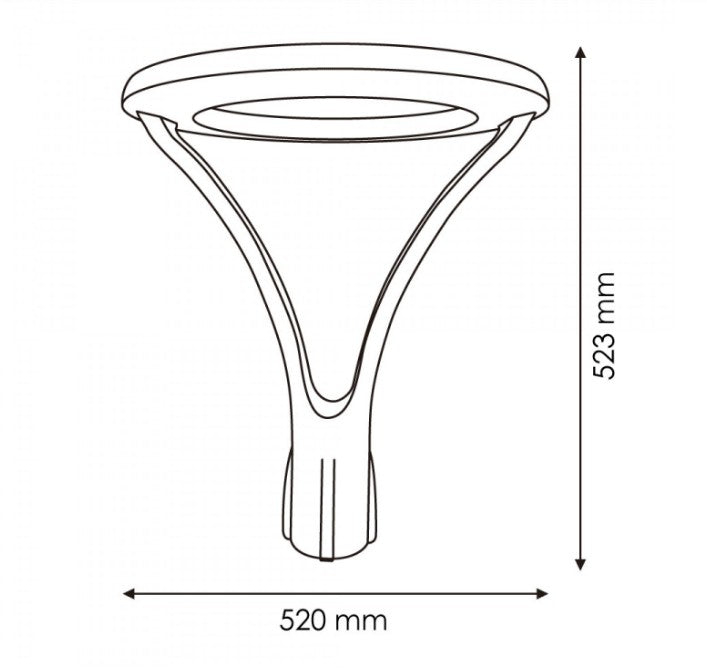 Farola LED Redondo 100W - Alta Eficiencia IP65 para Alumbrado Público y Grandes Áreas