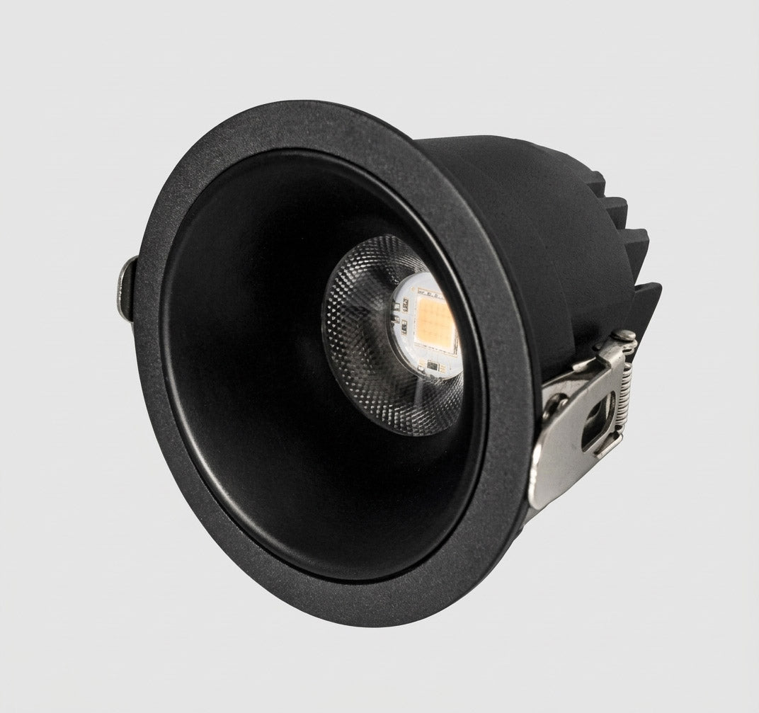 Foco LED Redondo COB 10W Negro - Sistema CCT Seleccionable (3000K/4000K/6000K)