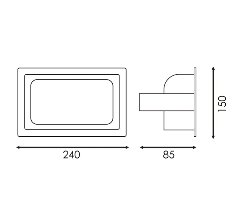 Foco Empotrable LED Rectangular Basculante 36W - CCT Seleccionable (3000K/4000K/6000K)