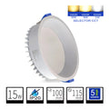 Foco LED 15W Empotrable Circular - CCT Seleccionable (3000K-4000K-6000K) - Blanco Pro