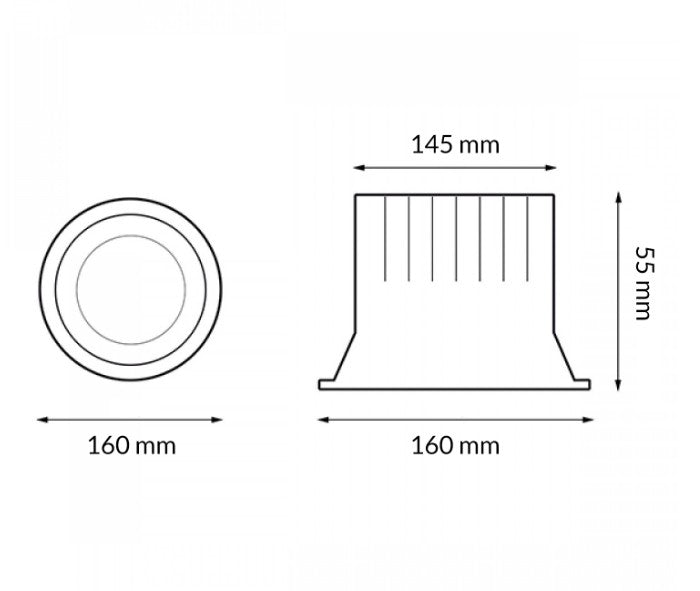 Foco LED 30W Empotrable Circular - CCT Seleccionable (3000K-4000K-6000K) - Negro Pro