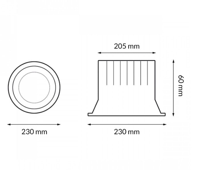 Foco LED 50W Empotrable Circular - CCT Seleccionable (3000K-4000K-6000K) - Negro Pro