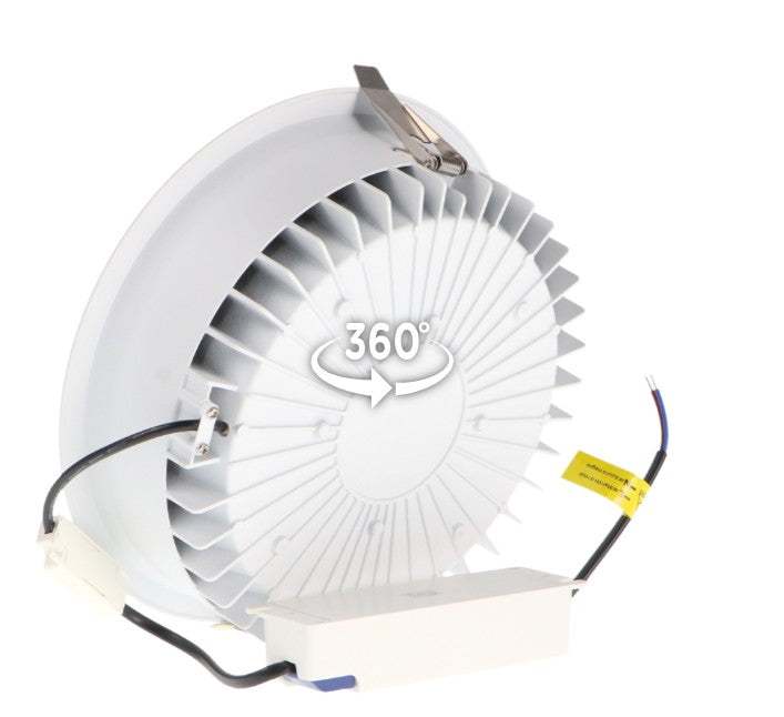 Foco LED 50W Empotrable Circular - CCT Seleccionable (3000K-4000K-6000K) - Blanco Pro