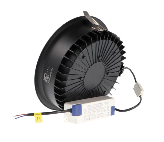 Foco LED 30W Empotrable Circular - CCT Seleccionable (3000K-4000K-6000K) - Negro Pro