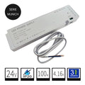 Fuente de Alimentación LED 24V 100W para Tiras LED de Muebles – Ultrafina y Ampliable con Sensores Serie.Munich
