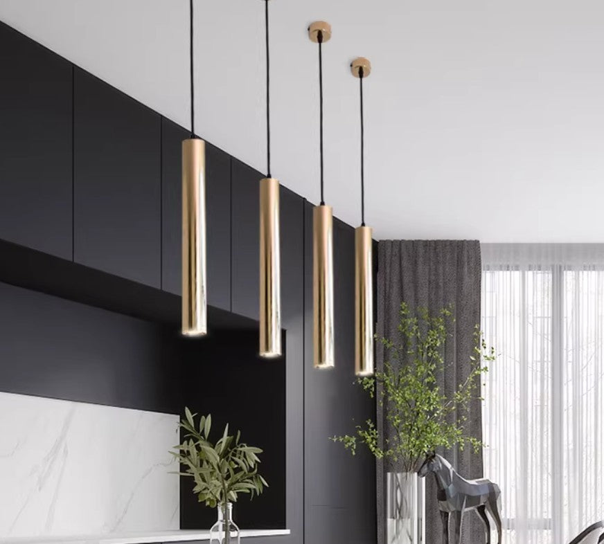 Lampara de Techo Colgante Dorado 1x GU10