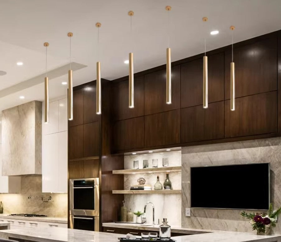 Lampara de Techo Colgante Dorado 1x GU10