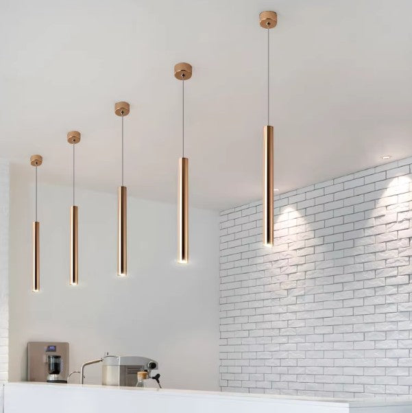 Lampara de Techo Colgante Dorado 1x GU10