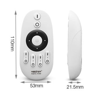 Mando a Distancia RF 4 Zonas para Tiras LED Monocolor y CCT