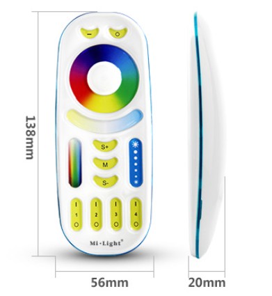 Mando a Distancia RF para Tiras LED RGB+CCT - 4 Zonas