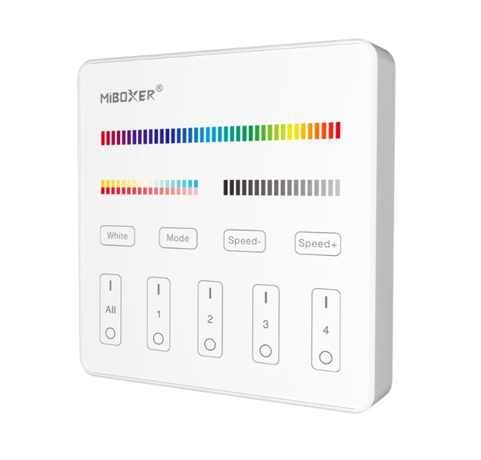 Mando Panel Táctil RF B4 Blanco (RGB+CCT) 4 Zonas