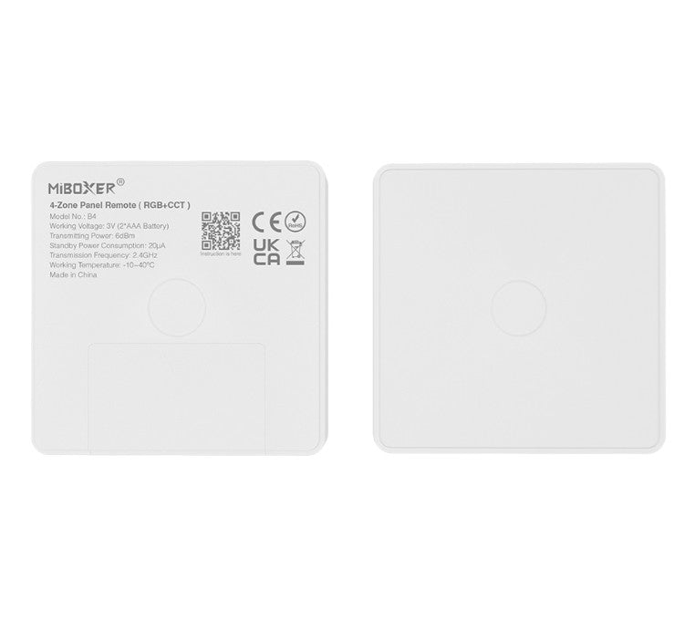 Mando Panel Táctil RF B4 Blanco (RGB+CCT) 4 Zonas