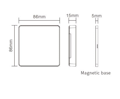 Mando Panel Táctil RF B4B Negro (RGB+CCT) 4 Zonas
