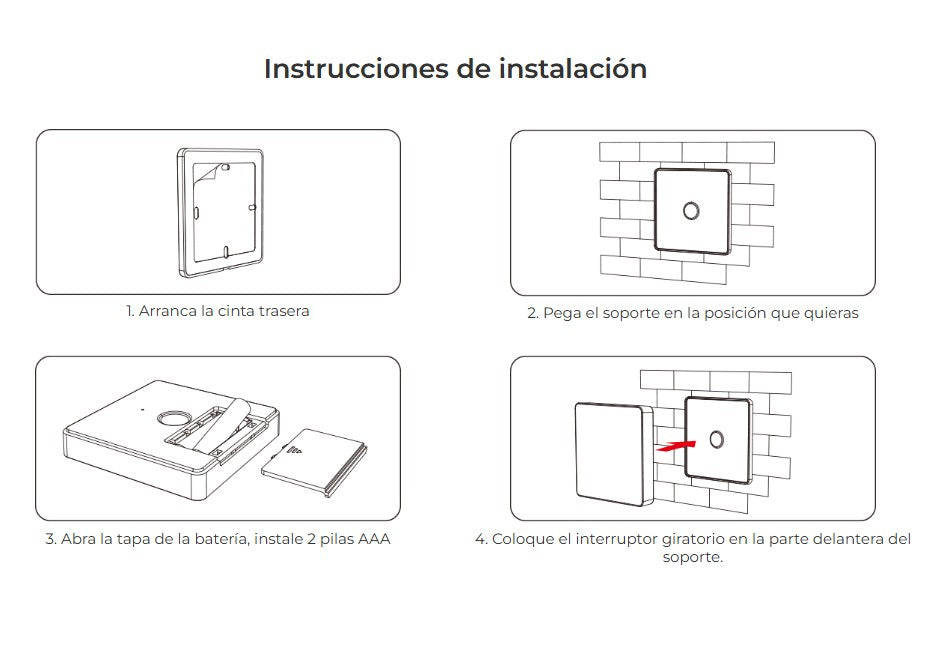 Mando Panel Táctil RF B4B Negro (RGB+CCT) 4 Zonas