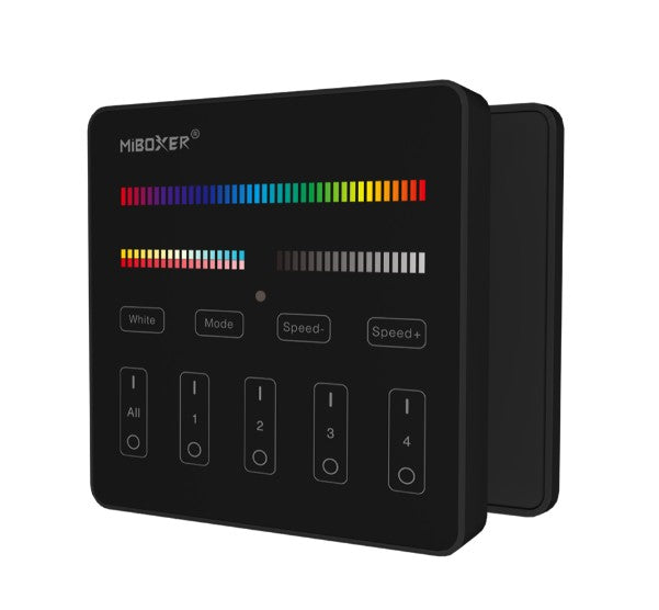 Mando Panel Táctil RF B4B Negro (RGB+CCT) 4 Zonas