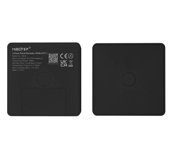 Mando Panel Táctil RF B4B Negro (RGB+CCT) 4 Zonas