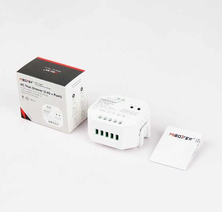 Regulador LED AC TRI-C1 MiBoxer - Dimmer RF 2.4GHz + Pulsador (Push) - 100-240V