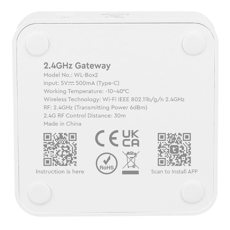Gateway 2.4GHz Wi-Fi MiBoxer WL-BOX2 Puente de Control para Iluminación Inteligente