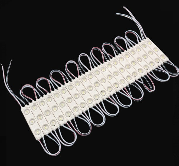 Módulos de 3 LEDs 20 Unidades SMD 12V DC 1W IP65 (Blanco Frío 6000K)