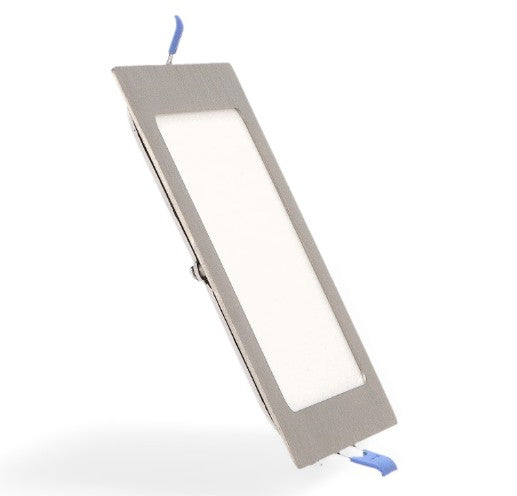 Panel LED Niquel Downlight 25W Cuadrado Empotrable Extraplano Corte 285mm