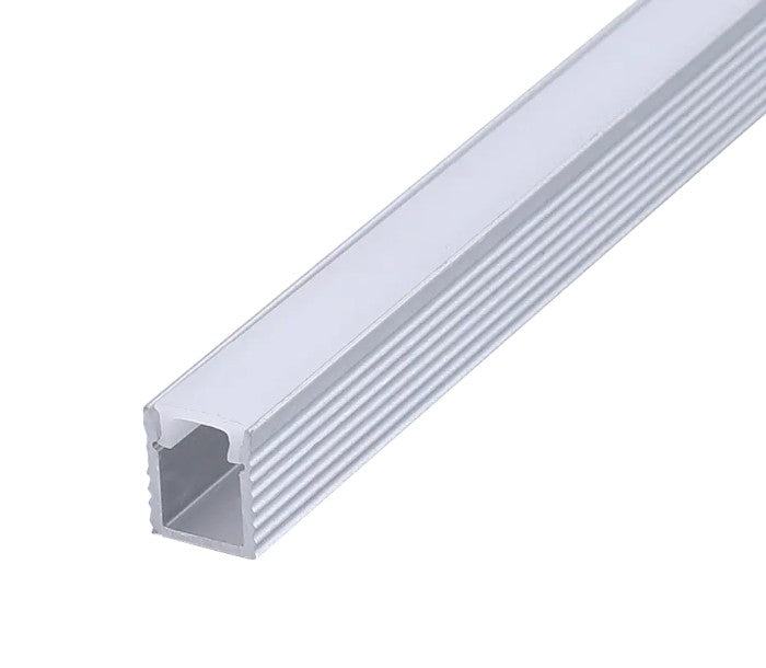 Pack 10 Perfiles de Aluminio Ultra Fino de Superficie para Tiras LED Con Difusor Opal Longitud 2 Metros LY21-10-AL