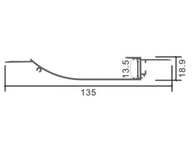 Pack 5 Perfiles de Aluminio Para Empotrar Con Difusor Opal Longitud 2 Metros LY27-08-AL