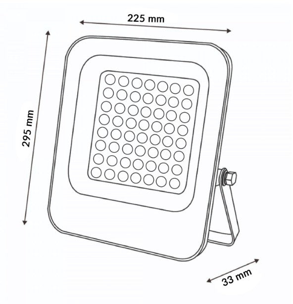 Foco Proyector LED Para Exterior IP65 100W Selector CCT