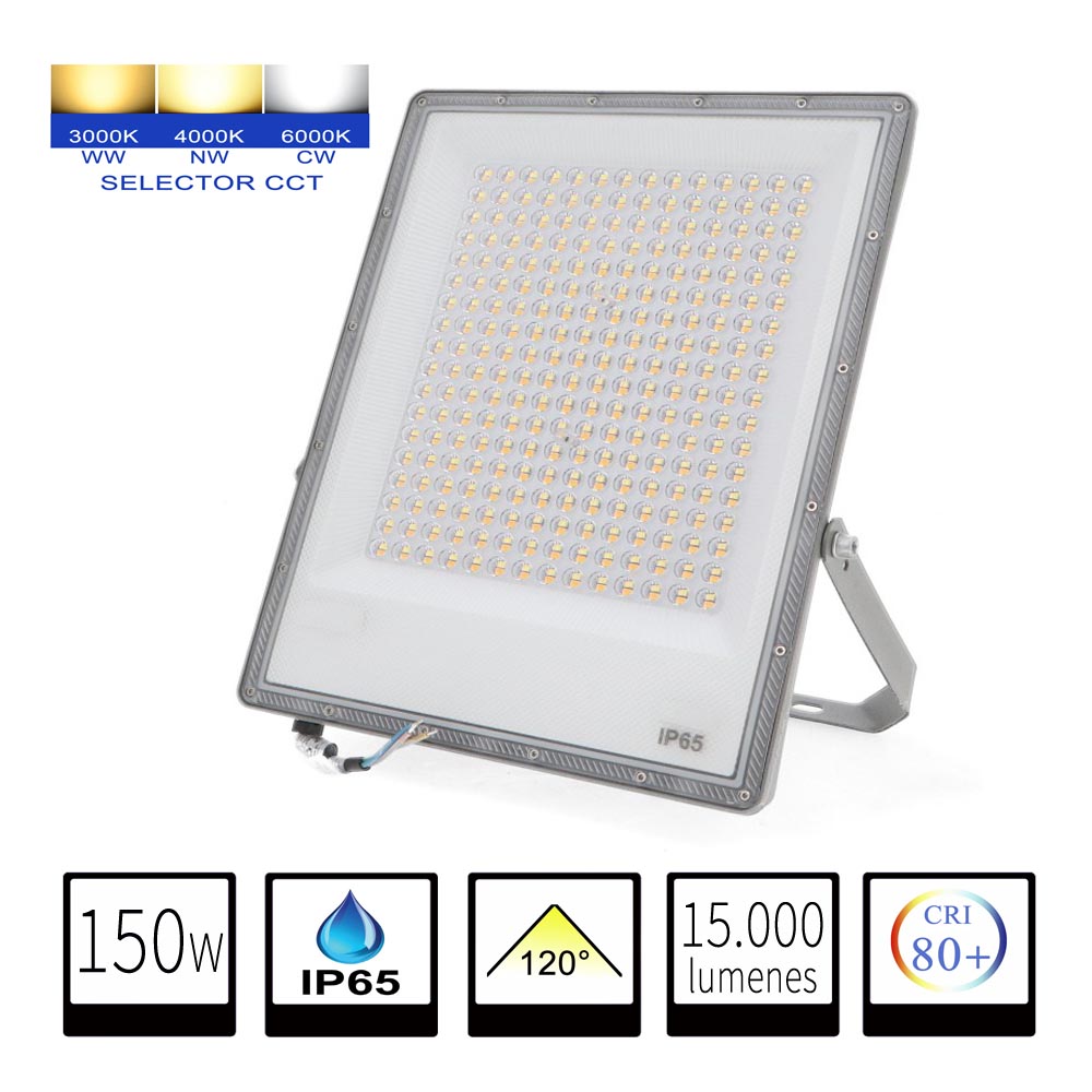 Foco Proyector LED Para Exterior IP65 150W Selector CCT