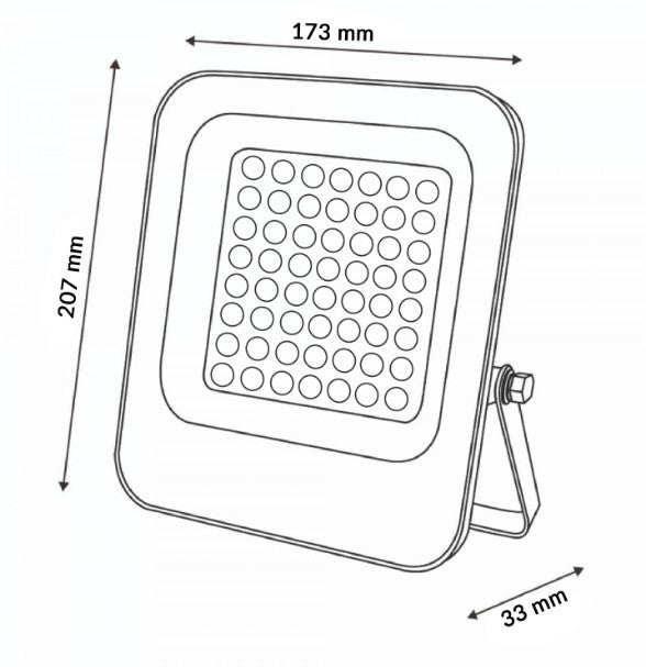Foco Proyector LED Para Exterior IP65 50W Selector CCT
