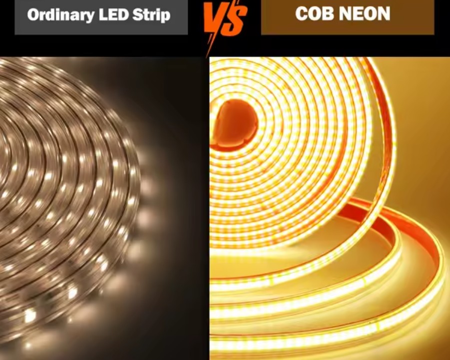 Tira LED COB 220V Directa 10W/m IP65 C/Autoadhesiva - Corte cada 10cm - Alta Densidad - 3000K Blanco Calido