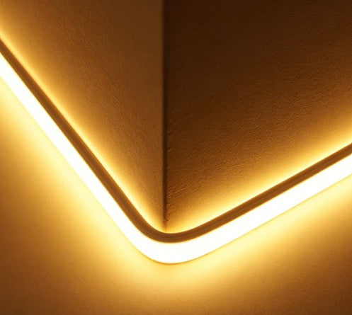 Tira LED COB 220V Directa 10W/m IP65 C/Autoadhesiva - Corte cada 10cm - 2100K Dorado