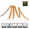 Tira LED 24V COB Free Cut / Corte Libre  11W/m - 5 Metros - IP20 - 6000K -Blanco Frio