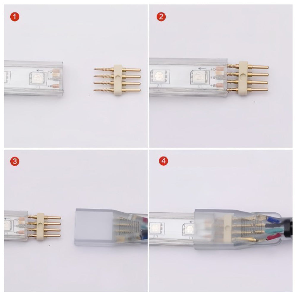 Tira LED 220V IP54 RGB SMD5050 10w/m 900lm/m 60chips/m Mando Incluido