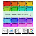 Tira LED 220V IP54 RGB SMD5050 10w/m 900lm/m 60chips/m Mando Incluido