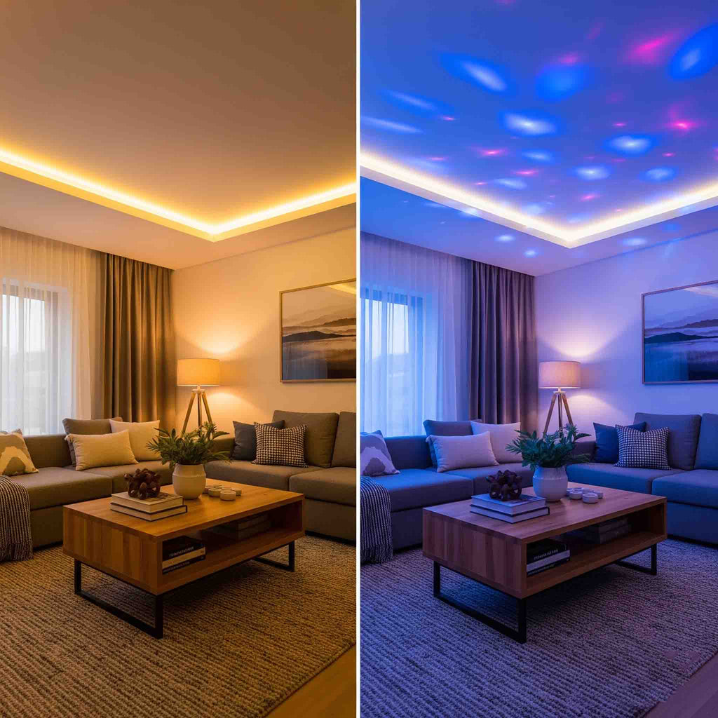 Tira LED 24V RGB + 3000K Blanco Calido IP20 14W/m Rollo 5 Metros SMD5050 Alta Potencia