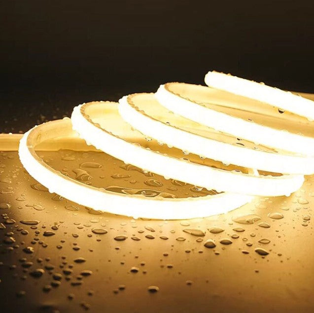 Tira LED COB 24V DC IP68 Sumergible - 10W/m - Rollo de 30m - Luz Cálida 3000K