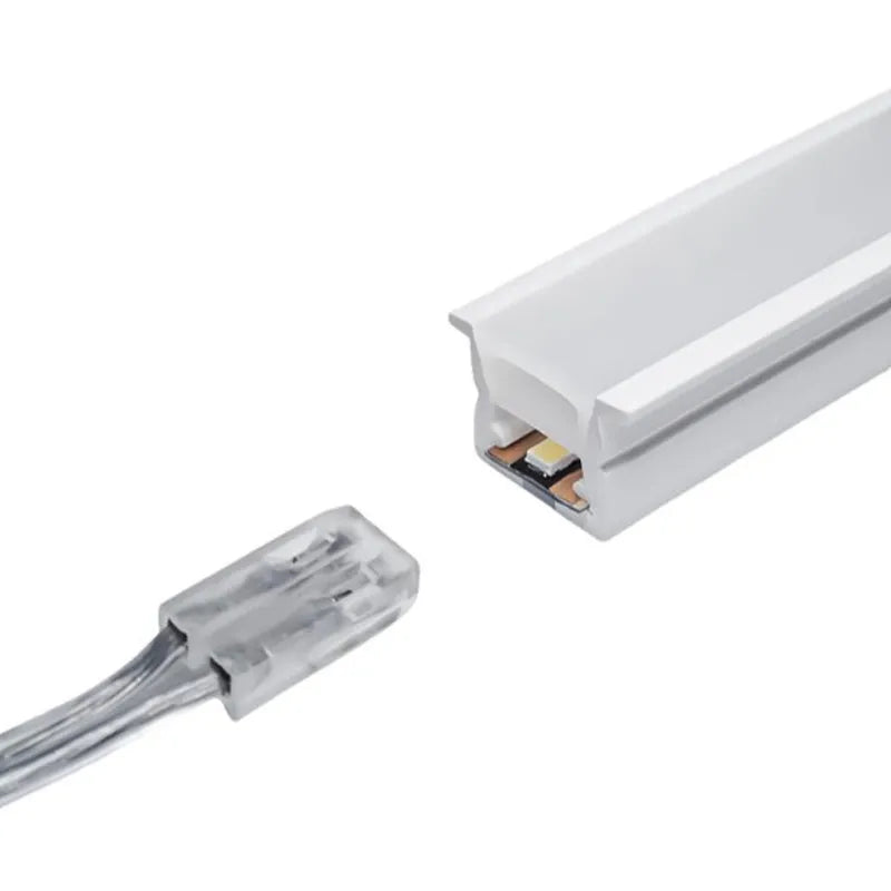 Tira LED DC 24V Neón de Silicona Empotrable 10x10mm 3000K-Blanco Calido 10W/M Ideal Para Armarios y Muebles Venta Por Metros Serie Munich