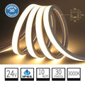 Neón LED Flexible 24V DC IP65 16x16mm 10W/m - Rollo de 30m - Luz Calida 3000K