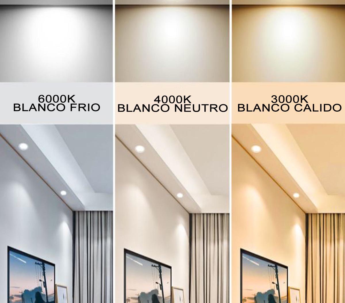 Panel LED Niquel Downlight 25W Cuadrado Empotrable Extraplano Corte 285mm